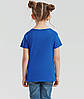 Яскраво-Синя дитяча футболка для дівчинки літня Girls Iconic T Fruit of the loom, фото 6