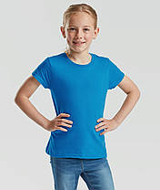 Ультрамаринова дитяча футболка для дівчинки літня Girls Iconic T Fruit of the loom, фото 4