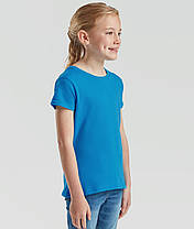 Ультрамаринова дитяча футболка для дівчинки літня Girls Iconic T Fruit of the loom, фото 5