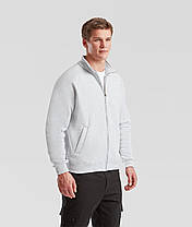 Сіро-Лілова чоловіча кофта на застібці Premium sweat jacket Fruit of the loom, фото 6