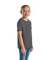 Темно-Сіра Меланж футболка дитяча для хлопчика базова Kids Iconic T Fruit of the loom, фото 5