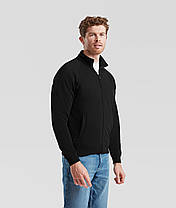 Чорна чоловіча кофта на застібці Premium sweat jacket Fruit of the loom, фото 6