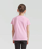 Світло-Рожева дитяча футболка для дівчинки літня Girls Iconic T Fruit of the loom, фото 5