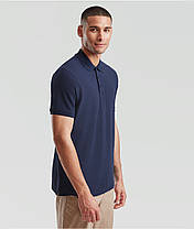 Темно-Синє поло чоловіче щільне 65/35 Heavy polo Fruit of the loom, фото 6