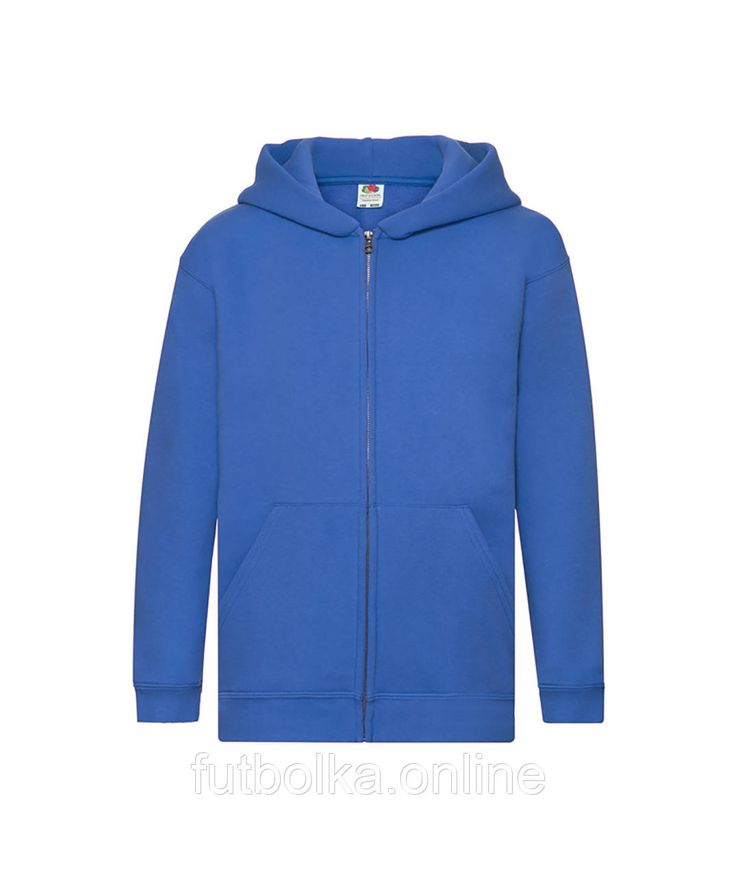 Яскраво-Синя дитяча толстовка на застібці Premium hooded sweat jacket kids Fruit of the loom