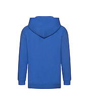 Яскраво-Синя дитяча толстовка на застібці Premium hooded sweat jacket kids Fruit of the loom, фото 3