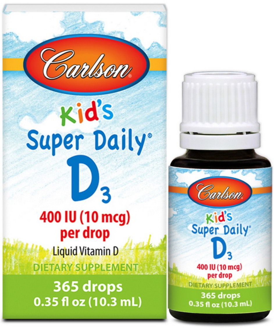 Вітамін Д3 для дітей Carlson Labs kid's Super Daily D3 400 IU 10.3 мл