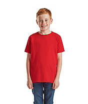 Червона футболка дитяча для хлопчика базова Kids Iconic T Fruit of the loom, фото 4