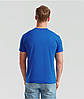 Яскраво-Синя футболка чоловіча 100% бавовна преміум Super premium Fruit of the loom, фото 6