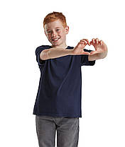 Темно-Синя футболка дитяча для хлопчика базова Kids Iconic T Fruit of the loom, фото 4