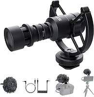 Зовнішній мікрофон для камер Synco Microphone MicM1S Відеомікрофон із кріпленням і вітрозахистом для фотоапаратів