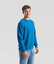 Ультрамарин світшот чоловічий полегшений Lightweight raglan sweat Fruit of the loom, фото 5