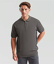 Графітова футболка поло чоловіча преміум Premium polo Fruit of the loom, фото 5