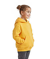 Сонячно Жовта толстовка дитяча тепла hooded sweat kids Fruit of the loom, фото 5