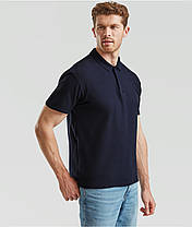 Глибоко Темно-Синя футболка поло чоловіча вільна Original polo Fruit of the loom, фото 6