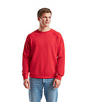Червоний реглан чоловічий зимовий Classic raglan sweat Fruit of the loom, фото 5