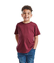 Бордова футболка дитяча для хлопчика м'яка Valueweight kids Fruit of the loom, фото 4