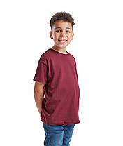 Бордова футболка дитяча для хлопчика м'яка Valueweight kids Fruit of the loom, фото 5