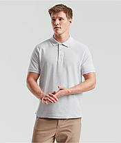 Попільна футболка поло чоловіча преміум Premium polo Fruit of the loom, фото 5