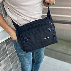 Чорна чоловіча сумка барсетка месенджер багато відділень Commander City, фото 2