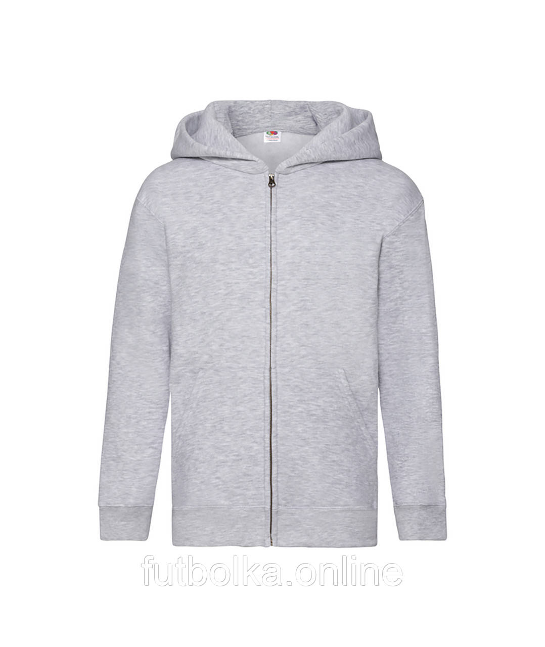 Сіро-Лілова дитяча толстовка на застібці Premium hooded sweat jacket kids Fruit of the loom