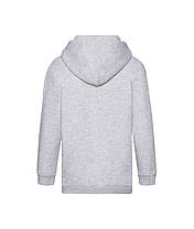 Сіро-Лілова дитяча толстовка на застібці Premium hooded sweat jacket kids Fruit of the loom, фото 3