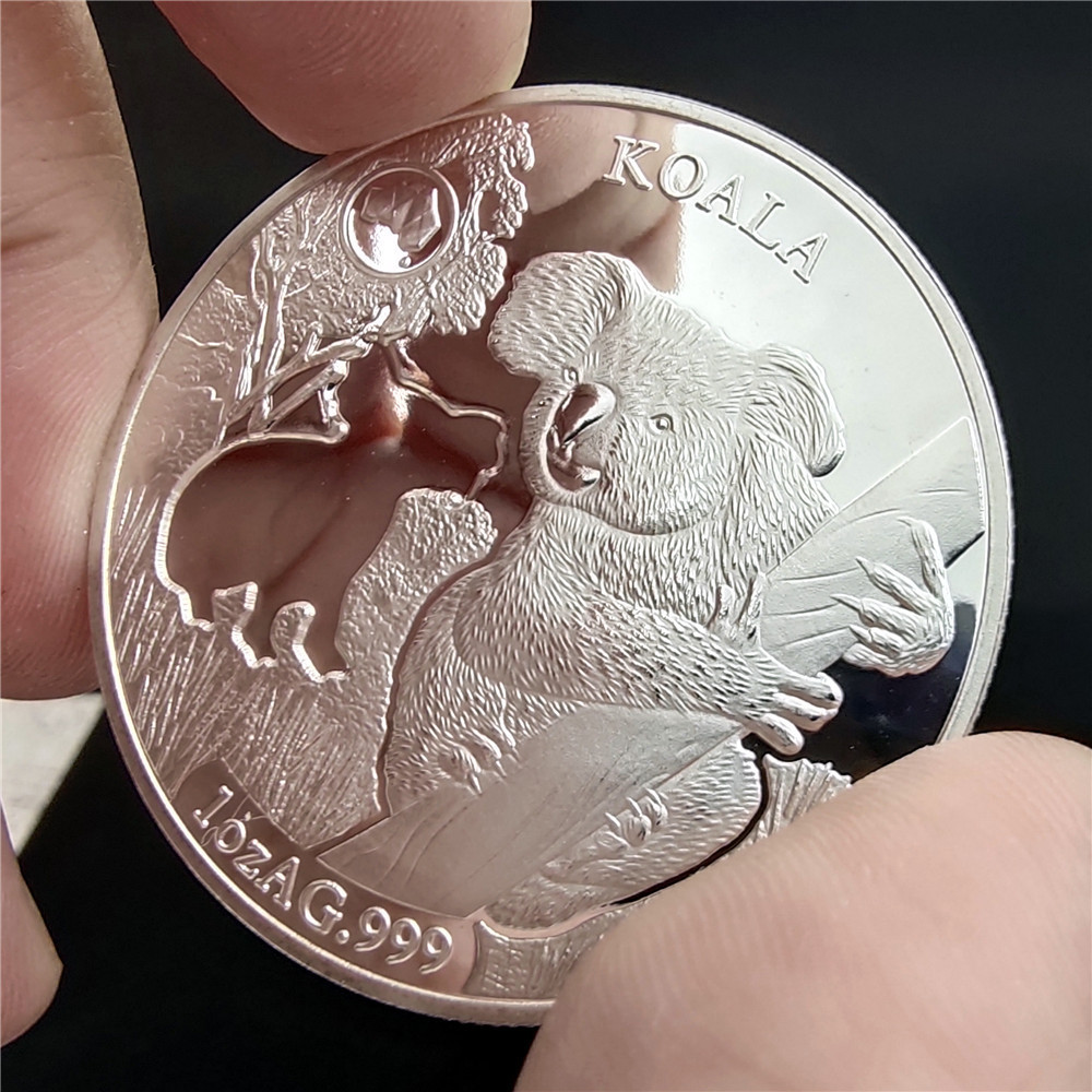 Сувенір срібна монета 1 долар 2019г, "Коала" Ронові острови. австралійські тварини