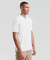 Біла футболка поло чоловіча преміум Premium polo Fruit of the loom, фото 6