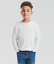 Біла дитяча футболка з довгим рукавом базова Valueweight Long Sleeve T Kids, фото 4