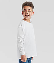 Біла дитяча футболка з довгим рукавом базова Valueweight Long Sleeve T Kids, фото 5