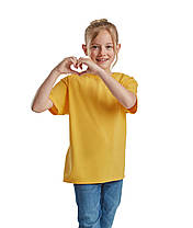 Сонячно Жовта футболка дитяча для хлопчика м'яка Valueweight kids Fruit of the loom, фото 4