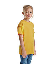 Сонячно Жовта футболка дитяча для хлопчика м'яка Valueweight kids Fruit of the loom, фото 5