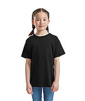 Чорна футболка дитяча для хлопчика м'яка Valueweight kids Fruit of the loom, фото 4