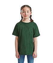 Темно-Зелена футболка дитяча для хлопчика м'яка Valueweight kids Fruit of the loom, фото 4