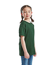 Темно-Зелена футболка дитяча для хлопчика м'яка Valueweight kids Fruit of the loom, фото 5