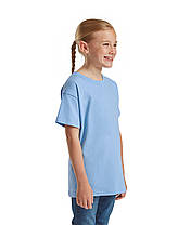 Небесно-Блакитна футболка дитяча для хлопчика м'яка Valueweight kids Fruit of the loom, фото 5