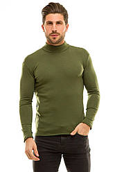 Чоловіча на флісі кофта гольф з коміром стійкою