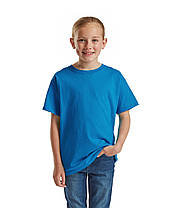 Ультрамаринова футболка дитяча для хлопчика м'яка Valueweight kids Fruit of the loom, фото 4