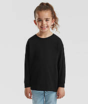 Чорна дитяча футболка з довгим рукавом базова Valueweight Long Sleeve T Kids, фото 4