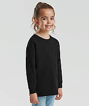 Чорна дитяча футболка з довгим рукавом базова Valueweight Long Sleeve T Kids, фото 5