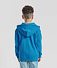 Ультрамаринова дитяча кофта на блискавці Classic hooded sweat jacket kids Fruit of the loom, фото 6