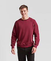 Бордовий реглан чоловічий зимовий Classic raglan sweat Fruit of the loom, фото 5