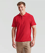 Червона футболка поло чоловіча вільна Original polo Fruit of the loom, фото 5
