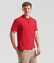 Червона футболка поло чоловіча вільна Original polo Fruit of the loom, фото 6
