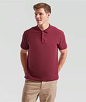 Бордова футболка поло чоловіча вільна Original polo Fruit of the loom, фото 5