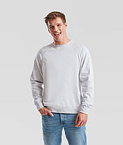 Сіро-Ліловий світшот чоловічий полегшений Lightweight raglan sweat Fruit of the loom, фото 5