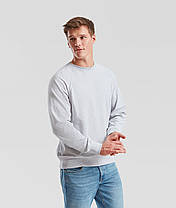 Сіро-Ліловий світшот чоловічий полегшений Lightweight raglan sweat Fruit of the loom, фото 6