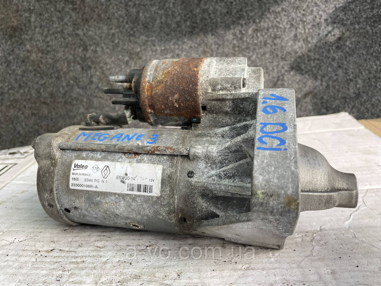 Стартер для Renault Trafic, Megane 3, 1.6 DCI, 233000106R, ESW20-14, 12зуб, фото 1