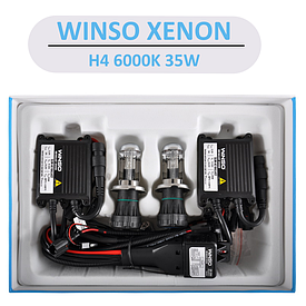 Повний комплект автомобільного ксенона WINSO XENON SET H4 bi-xenon 6000K лампочки+блоки