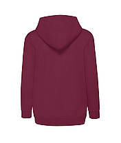 Бордова дитяча кофта на блискавці Classic hooded sweat jacket kids Fruit of the loom, фото 2
